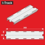 Hacker-Model MC24360 - H0 - Gerade Segment, 1-gleisig für Märklin, 360 mm (6 Stück)